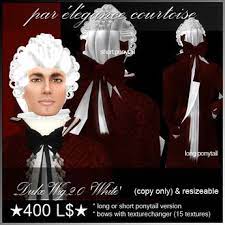 Check Out This Second Life Marketplace Item 18th Century Wigs Wigs Short Ponytail
