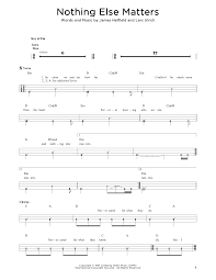 Share nothing else matters by metallica. Nothing Else Matters Noten Metallica Bass Tabulatur Leicht