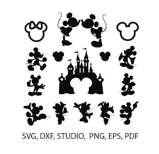 Mickey Mouse Svg Silhouette Pack Mickey And Minnie Mouse Disney Svg Vector Clip Art Mickey Cli Minnie Mouse Silhouette Clip Art Mickey