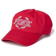 Victoria S Secret Pink Limited Edition Red Baseball Hat Liked On Polyvore Featuring Accessories And Hats Baseball Hats Pink Baseball Hat Hats