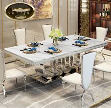 Slide the matching chairs under your new table so you're ready to entertain in style. Modern Style Italian Dining Table 100 Solid Wood Italy Style Marble Top Luxury Dining Table 2021 Dining Room Sets Aliexpress
