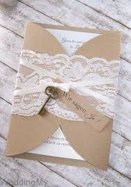 Invitation Wedding Vintage Kraft Lace Key Diy Wedding Invitations Wedding Invitations Diy Kraft Wedding Invitations Vintage Wedding Invitations