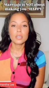 Marriage is not about making someone “happy.” It’s not your person’s job to  make you happy. It’s about family, legacy, purpose, covenant. Some of us  are looking to people to fulfill us, to make us ...