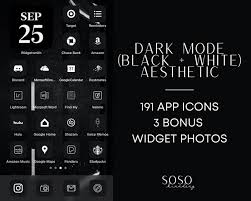191 Black Aesthetic Ios 14 App Icons Dark Mode Ios14 Widget Cover Widgetsmith Ios 14 Shortcuts Black Ios14 Icon Pack Dark Mode Icons In 2020 App Icon Black Aesthetic App Covers