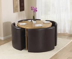 Dining tables dining sets chairs and stools dinnerware sideboards and console tables dining table and chair articles. A Posher Version Of The Ikea Fusion Table Is This Oslo Oak Round Table And Chairs Space Saving Dining Table Black Kitchen Table