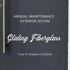 Exterior Door Maintenance Checklist