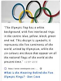 The olympic symbol expresses the activity of the olympic movement and represents the union of the five continents and the meeting of athletes. What Is The Meaning Behind The Five Ias Pcs Self Study Facebook