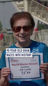 Italy's 90-year-old sprinting sensation breaks records