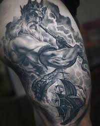 Poseidon Tattoo Poseidon Tattoo Greek Mythology Tattoos Sailing Tattoo