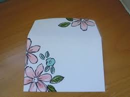 Hand Decorated Envelope To Match Handmade Crd Envelope Art Fancy Envelopes Handmade Envelopes