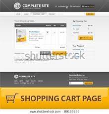 Stock Vector Shopping Cart Web Design Template Grey Orange Colors Web Template Design Web Design Design