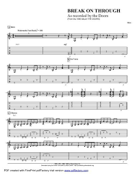 Прорваться на ту сторону, да! Complete Transcription To Break On Through Pdf Guitar Alliance