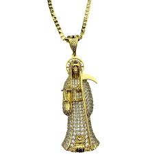 We did not find results for: Bling Cartel 14k Gold Plated 30 Inch X 4mm Cuban Chain Iced Santa Muerte Pendant Grim Reaper 3 5 Tall Walmart Com Walmart Com