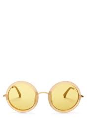 round yellow sunglasses by the row moda operandi サングラス 眼鏡