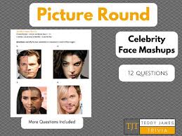 Trivia Questions Picture Round Celebrity Face Mashup 1 Etsy In 2020 Celebrity Faces Trivia Trivia Questions