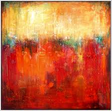 Stella Hettner Flaming Phoenix 100x100 Abstrakte Kunst Malerei Abstrakte Malerei Abstrakt