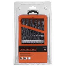 Black And Decker Rotary Tool Bits Black Decker 29 Piece General Purpose Drill Bit Set W Storage Case 1 16 1 2 Drill Bits
