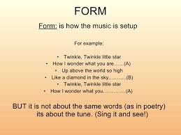 Classical music can be of several forms: Elements Of Music