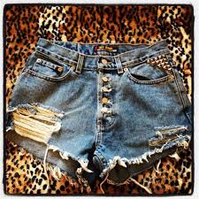 Dex Vintage High Waited Denim Destroyed Studded Shorts Fashion Jobs Fashion Obsession High Wasted Shorts