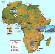 Map of africa with landforms amourangels co. Jungle Maps Map Of Africa Landforms