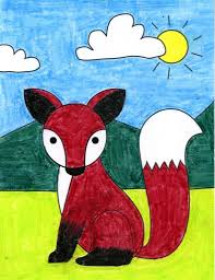 This is a step by step drawing tutorial on how to draw a cartoon fox. How To Draw A Fox Face Art Projects For Kids