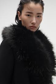 zara long premium wool blend coat