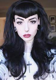 Gothic Betty Page Goth Hair V Bangs Hair Crush