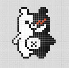 Monokuma Danganronpa Anime Pixel Art Patterns Pixel Art Grid Pixel Art Pattern Anime Pixel Art
