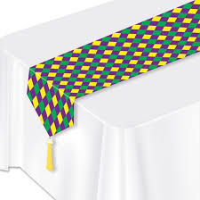 Mardi Gras Lamenated Paper Table Runner Mardi Gras Centerpieces And Decorations Mardi Gras Decor Paper Table Runner Mardi Gras Decorations Paper Table