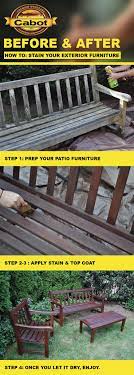 In 3 Simple Steps Turn Old Patio Furniture Into A Porch Pleaser Step 1 Proper Prep Is The Key To Any Staining Pr Diy Exterior Deck Stain Colors Diy Staining