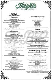 Online Menu Of Heights Bier Garten Houston Tx
