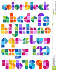 Illustration About An Original Font Made Of Colorful Tiles In Rainbow Colors Illustration Of Letters Drawin Geometric Font Lettering Alphabet Alphabet Design