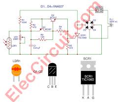 Automatic Night Light Circuit Using Scr