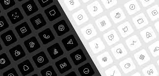 Ios 14 App Icons Black White Widget Cover Widgetsmith Aesthetic Minimal Iphone Apple Pack Shortcut App Icon Iphone App Layout New Ios