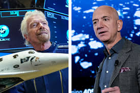 2 days ago · bezos has spent the majority of his time in the past two decades focused on amazon, but along the way has steadily sold shares of the tech giant to fund blue origin's development — to the tune. Richard Branson And Jeff Bezos Race Each Other To Space Time