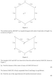 Exam Questions Centre Of Mass Of Laminas Examsolutions