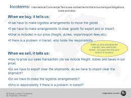 incoterms international commercial terms are contract terms