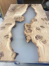 Oak River Coffee Table Raven River Designs Wood Resin Table Wood Table Design Resin Table