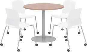 Shop wayfair for all the best kitchen & dining chairs with casters & wheels. Amazon Com Olio Designs Lola Series Dining Set River Cherry Table White Caster Chairs Kitchen Dining Room Furniture
