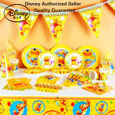 Authorized Disney Winnie The Pooh Piglet Tigger Baby Shower Kids Birthday Party Decoration Set Party Supplies Birthday Pack Birthday Pack Birthday Partybirthday Party Decorations Aliexpress