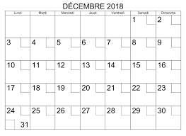 Decembre Calendrier 2018 Modele Calendar Printables Monthly Calendar Template Editable Calendar