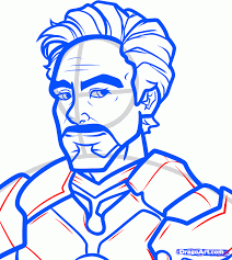 How To Draw Tony Stark Drawings Robert Downey Jr Iron Man Stark