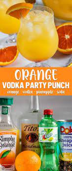 Orange Vodka Party Punch Crazy For Crust Recipe Cocktail Recipes Easy Orange Vodka Orange Recipes