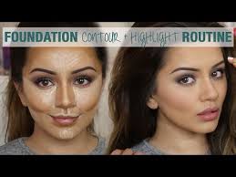 foundation contour highlight routine