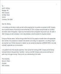 Free 4 Resignation Letter With Reason Samples In Pdf Ms Word