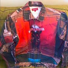Supreme Scarface World Is Yours Denim Jacket Supreme Sweatshirt Denim Jacket Supreme Hoodie