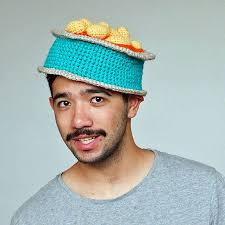 Crocheted food hats by Melbourne artist Phil Ferguson!