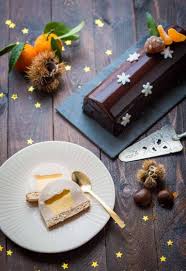 Buche Aux Marrons Clementine Glacage Miroir Au Cacao Recette Buche Aux Marrons Dessert Noel Facile Alimentation