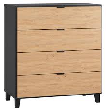 Sideboard schmal vianova project inspiration designer kommoden. Kommode Leoncho 34 Farbe Schwarz Eiche Abmessungen 100 X 90 X 47 Cm H X B X T
