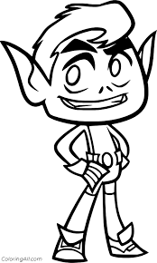 Discover 100s of free coloring pages! Teen Titans Go Beast Boy Coloring Page Coloringall